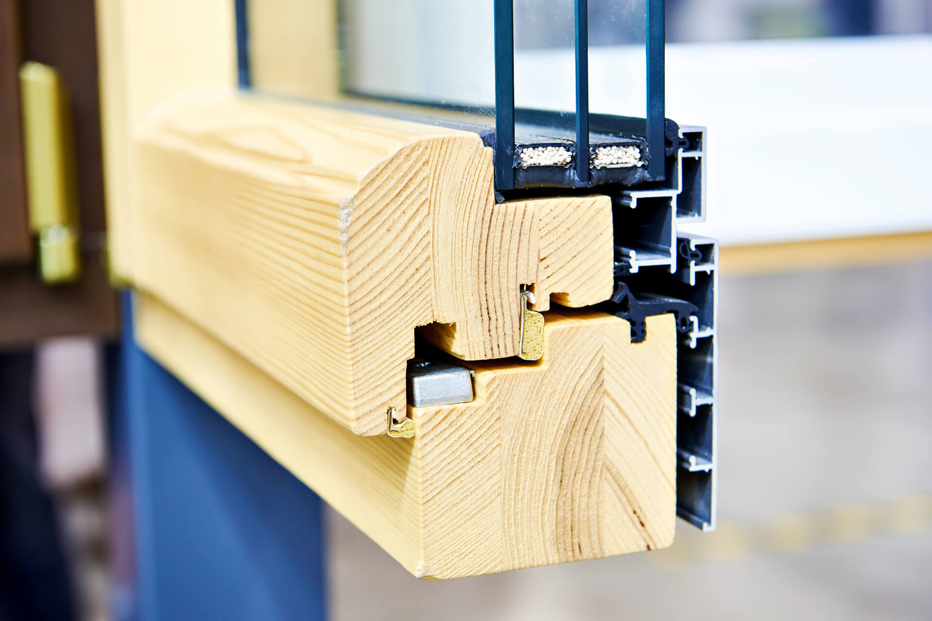 Wood window cross section.